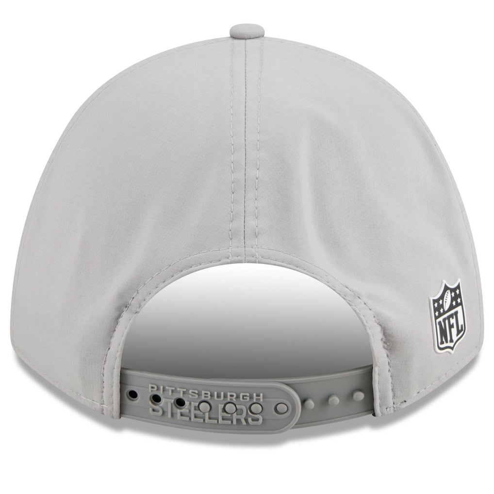 Pittsburgh Steelers New Era 2025 Sideline M-Crown 9FORTY Adjustable Hat - Gray discount