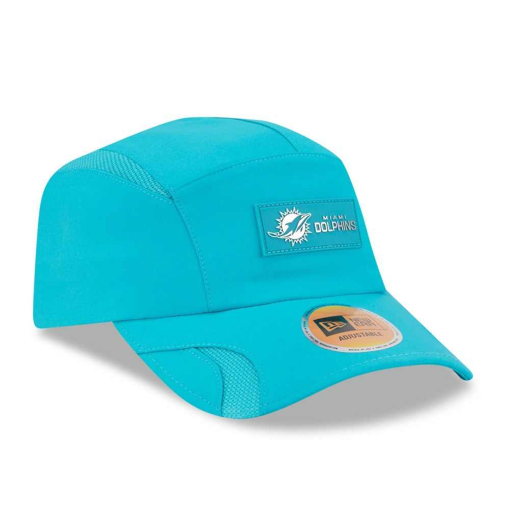 Miami Dolphins New Era 2025 Sideline Runner Adjustable Hat - Aqua cheap