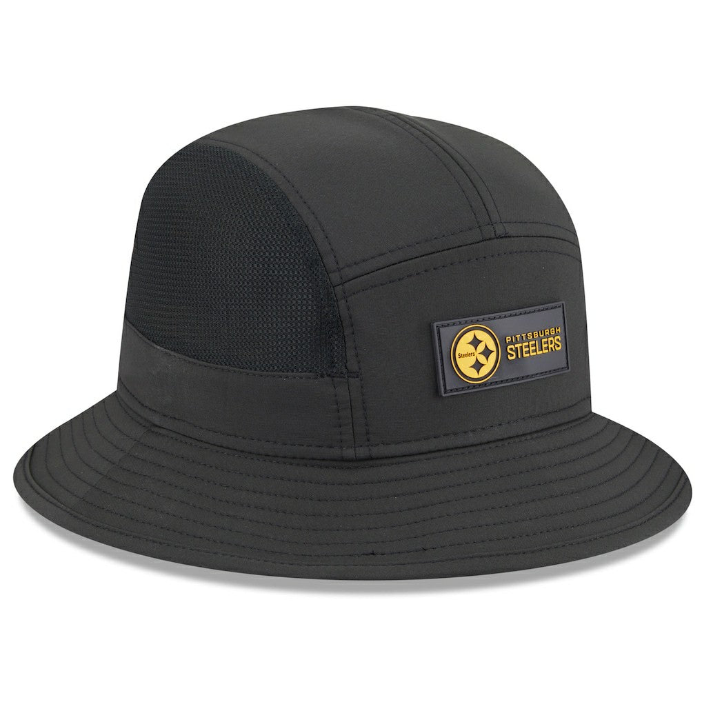 Pittsburgh Steelers New Era 2025 Sideline Bucket Hat - Black discount