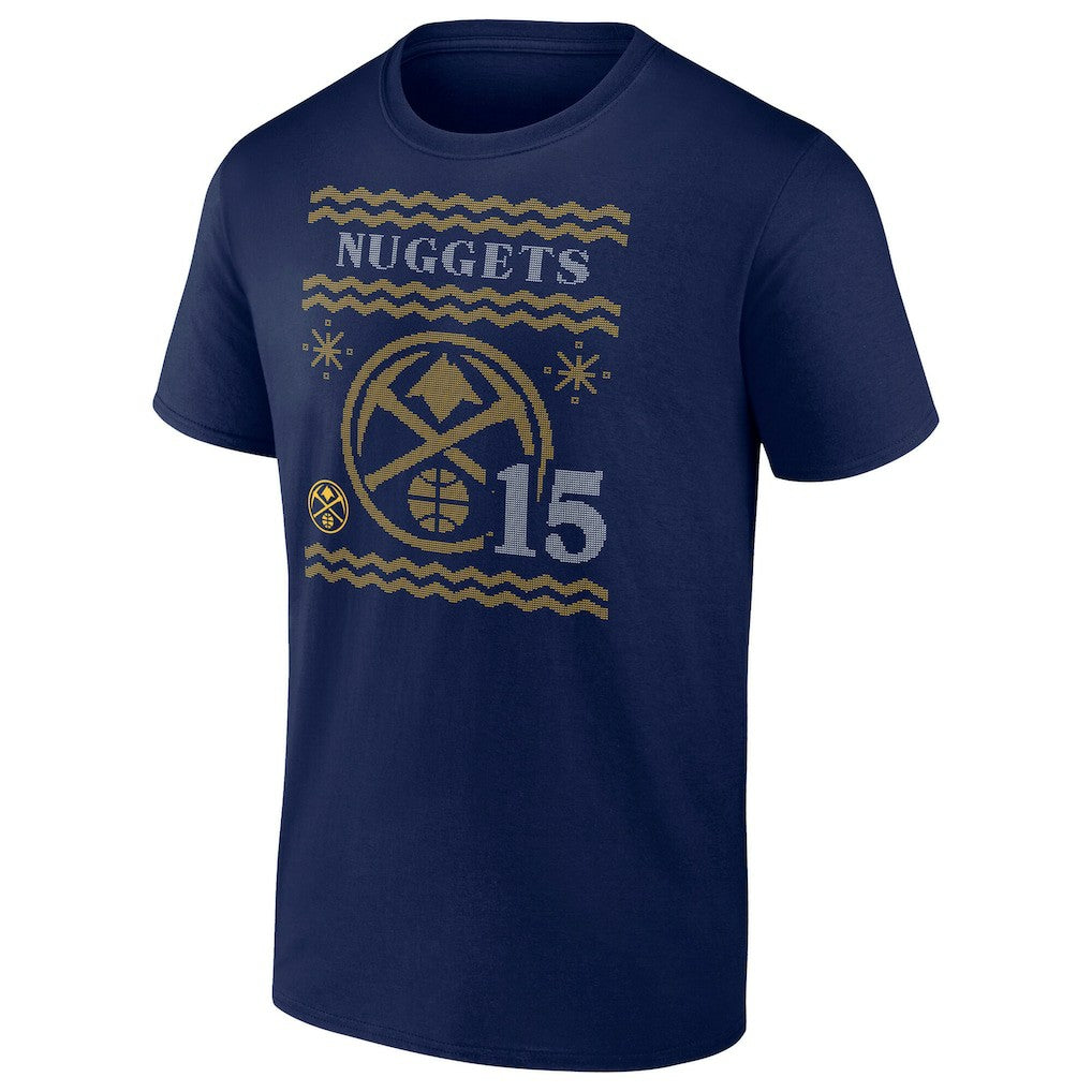 Nikola Jokic Denver Nuggets Ugly Sweater Name & Number T-Shirt sale - Navy for sale
