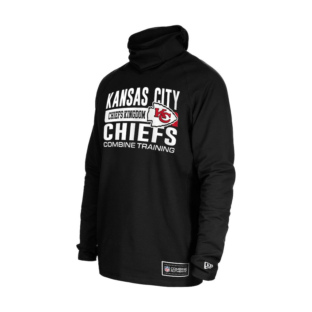 Kansas City Chiefs New Era Functional Fandom Balaclava Helmet Stripe Tri-Blend Hoodie - Black sale