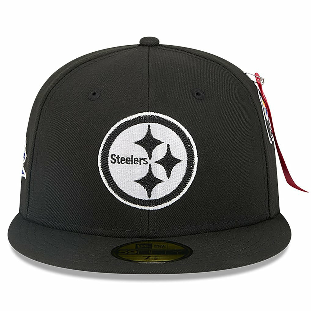 Pittsburgh Steelers New Era x Alpha Industries 59FIFTY Fitted Hat - Black on sale
