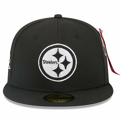 Pittsburgh Steelers New Era x Alpha Industries 59FIFTY Fitted Hat - Black on sale