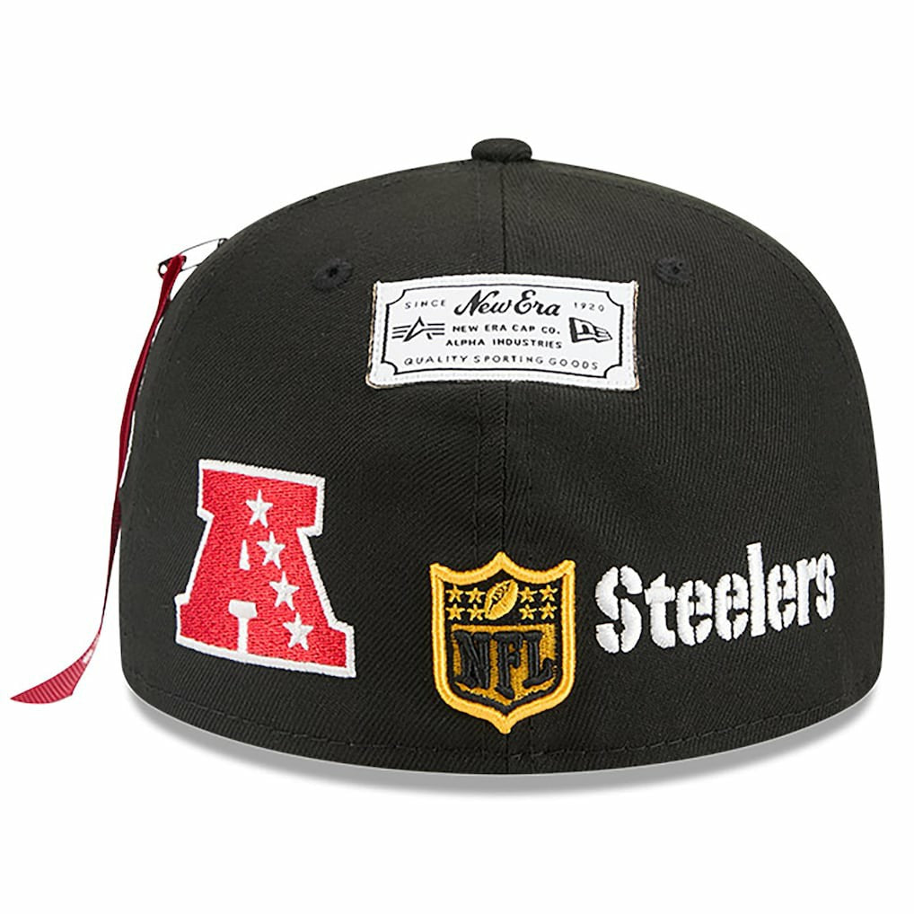 Pittsburgh Steelers New Era x Alpha Industries 59FIFTY Fitted Hat - Black on sale