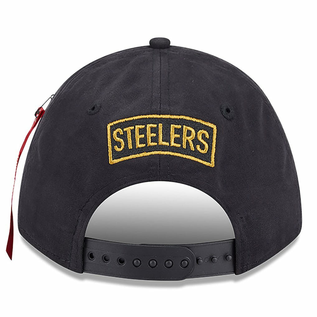 Pittsburgh Steelers New Era x Alpha Industries A-Frame 9FORTY Adjustable Hat - Black sale