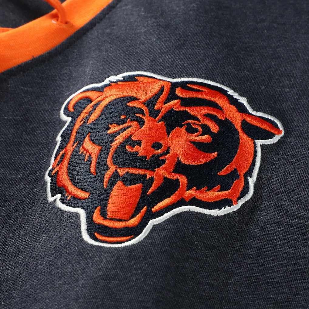 Chicago Bears New Era Women's Plus Size Throwback Lace-Up Long Sleeve T-Shirt - Navy online