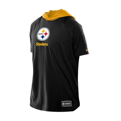Pittsburgh Steelers New Era Combine Authentic Hooded Raglan Short-Sleeve T-Shirt - Black outlet