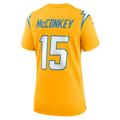 Ladd McConkey Los Angeles Chargers Women's Alternate Charger Power Game Jersey - Gold | Nike discount