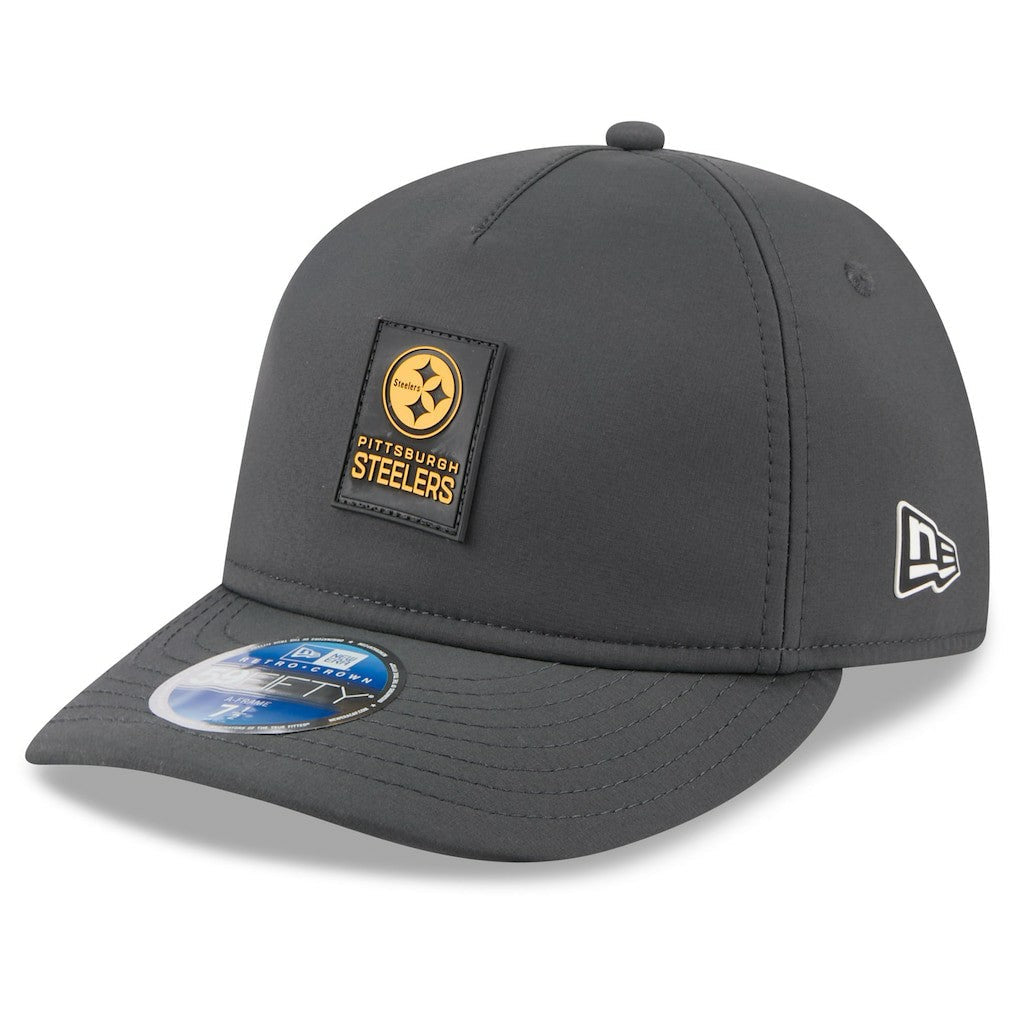 Pittsburgh Steelers New Era 2025 Sideline Cold Weather Retro Crown 59FIFTY Fitted Hat - Charcoal for sale