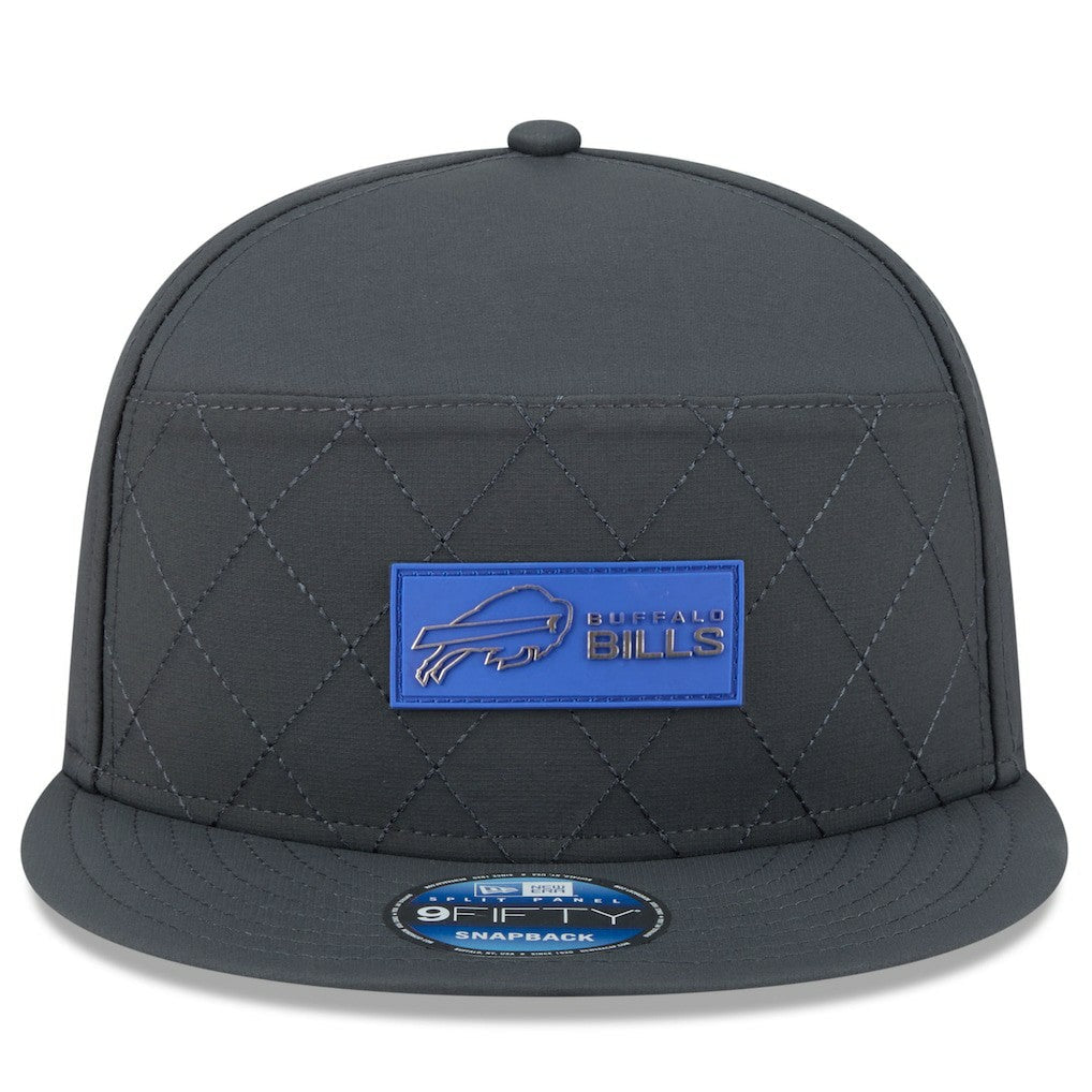 Buffalo Bills New Era 2025 Sideline Cold Weather Split Panel 9FIFTY Snapback Hat - Charcoal online