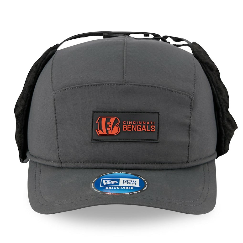 Cincinnati Bengals New Era 2025 Sideline Cold Weather Runner Dog Ear Adjustable Hat - Charcoal cheap