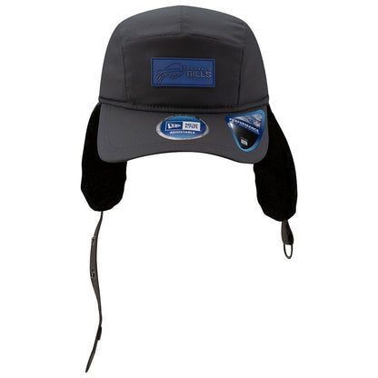 Buffalo Bills New Era 2025 Sideline Cold Weather Runner Dog Ear Adjustable Hat - Charcoal discount