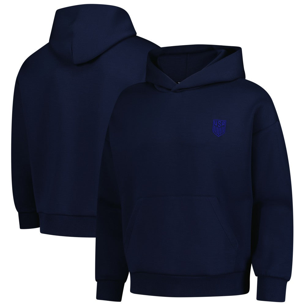 USMNT Levelwear Luxe Signature Tri-Blend Pullover Hoodie - Navy sale