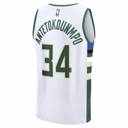 Giannis Antetokounmpo Milwaukee Bucks Fast Break Replica Player Jersey - Association Edition - White | Fanatics on sale