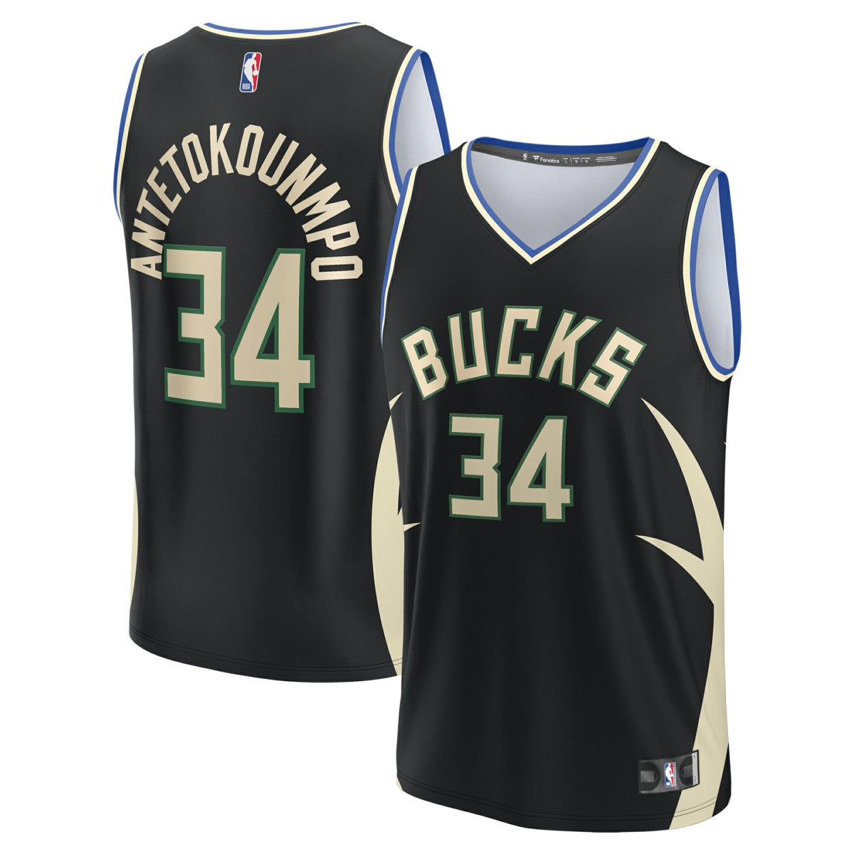Giannis Antetokounmpo Milwaukee Bucks Fast Break Replica Player Jersey - Statement Edition - Black | Fanatics online