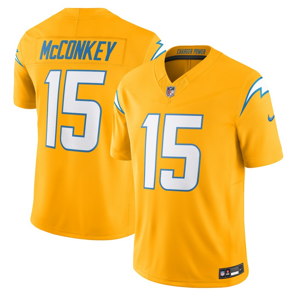 Ladd McConkey Los Angeles Chargers Alternate Charger Power Vapor F.U.S.E. Limited Jersey - Gold | Nike online