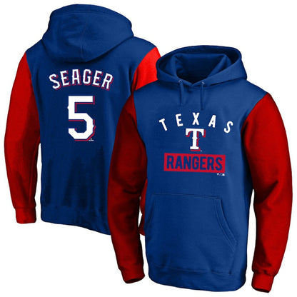 Corey Seager Texas Rangers Profile Big & Tall Name & Number Fleece Pullover Hoodie - Royal