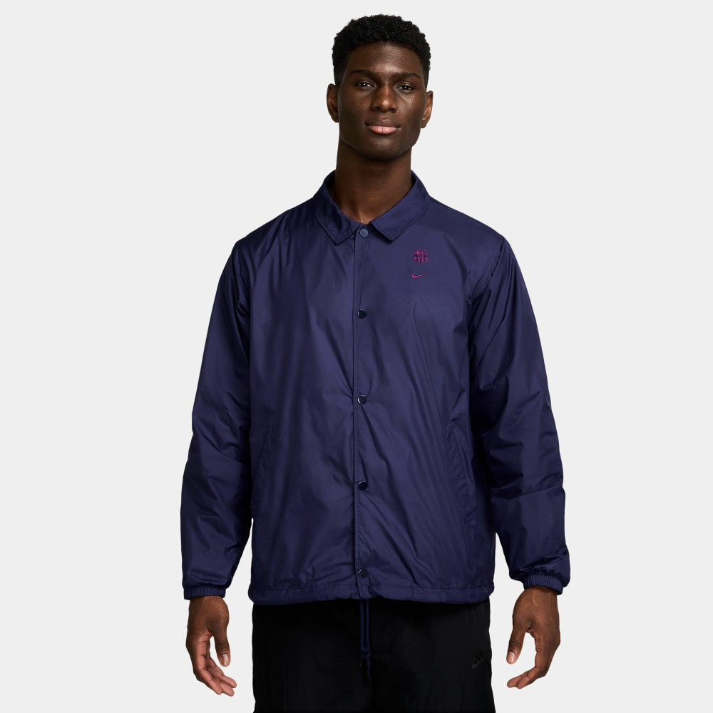 Barcelona Club Coaches Full-Snap Jacket - Navy | Nike sale