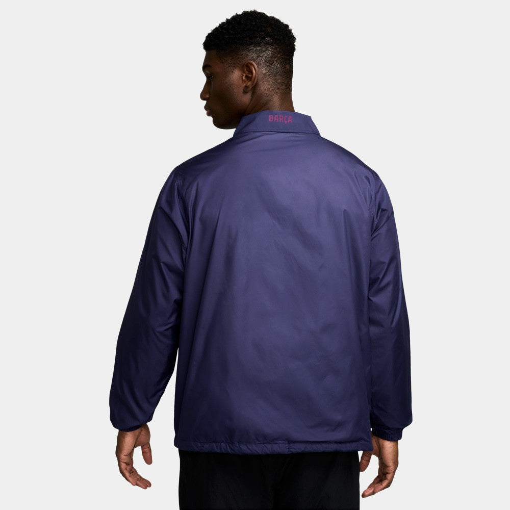 Barcelona Club Coaches Full-Snap Jacket - Navy | Nike sale