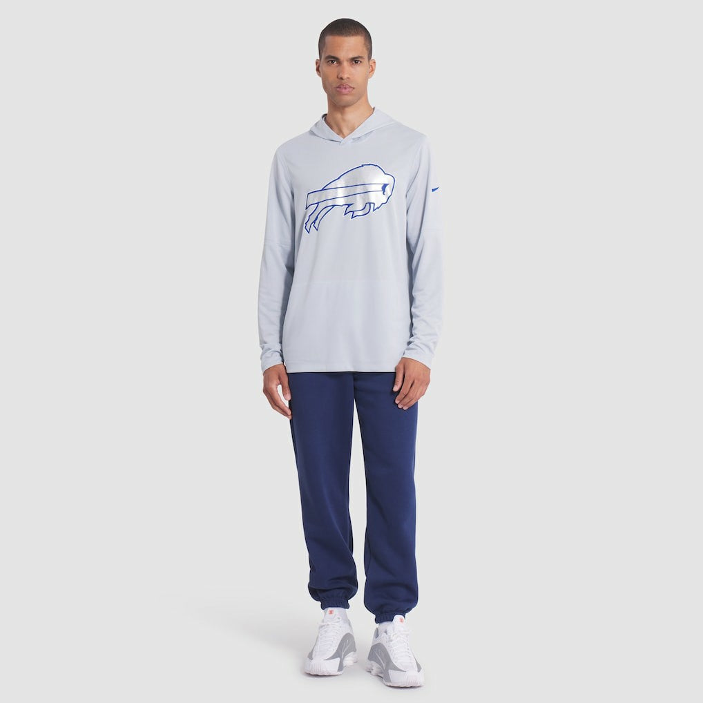 Buffalo Bills 2025 Rivalries Collection Sideline Dri-FIT Long Sleeve Hoodie T-Shirt - Silver | Nike sale