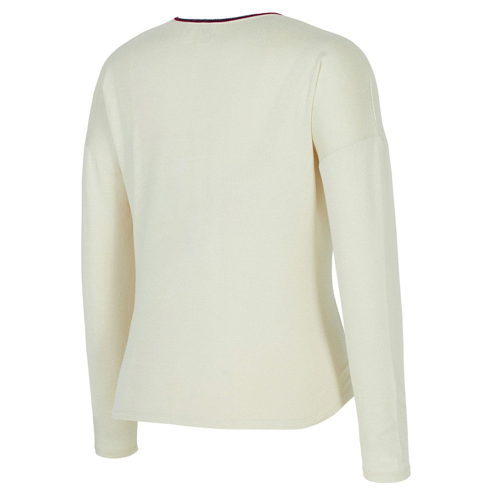 USWNT Concepts Sport Women's Kaki Hacci Knit Pullover Sweatshirt - Cream discount