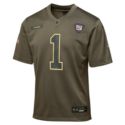 Malik Nabers New York Giants Youth 2025 Salute to Service Game Jersey - Olive | Nike on sale