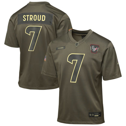 C.J. Stroud Houston Texans Youth 2025 Salute to Service Game Jersey - Olive | Nike discount