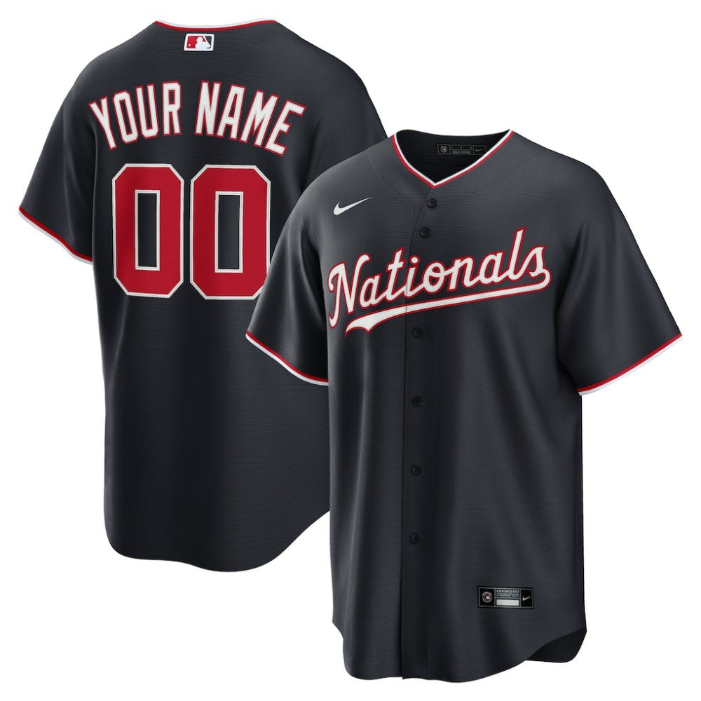 Washington Nationals Alternate Custom Replica Jersey - Navy | Nike