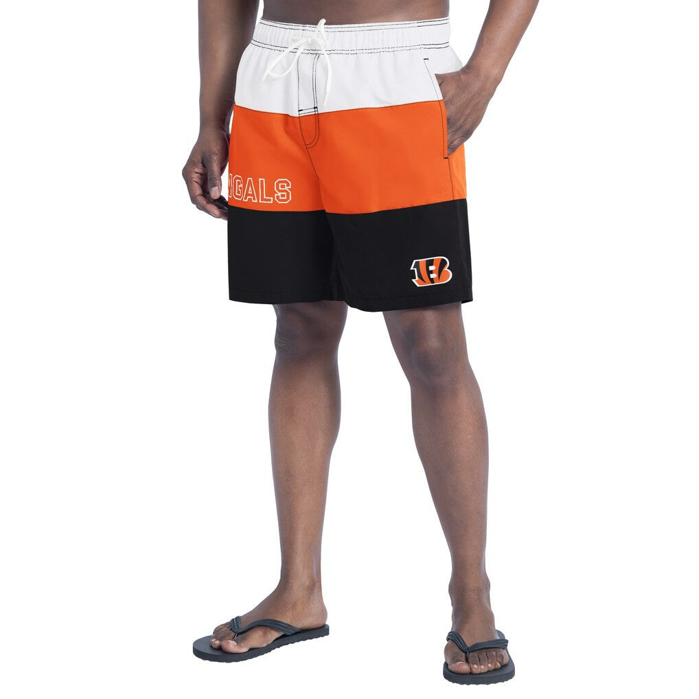 Cincinnati Bengals G-III Sports by Carl Banks Sunrise Volley Swim Shorts - Black/Orange outlet
