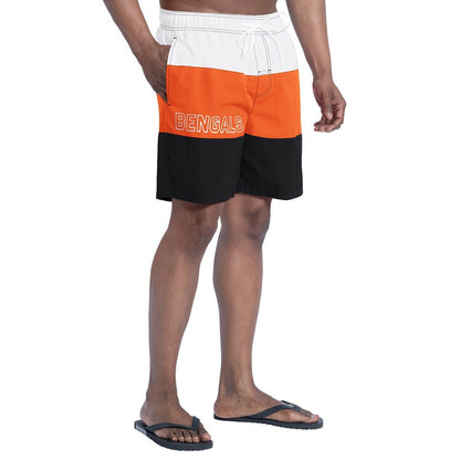 Cincinnati Bengals G-III Sports by Carl Banks Sunrise Volley Swim Shorts - Black/Orange outlet