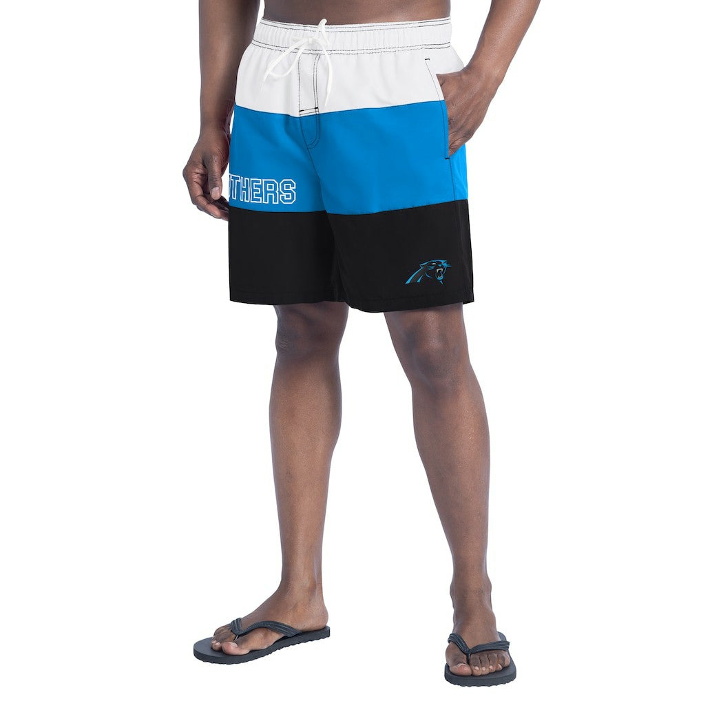 Carolina Panthers G-III Sports by Carl Banks Sunrise Volley Swim Shorts - Black/Blue online