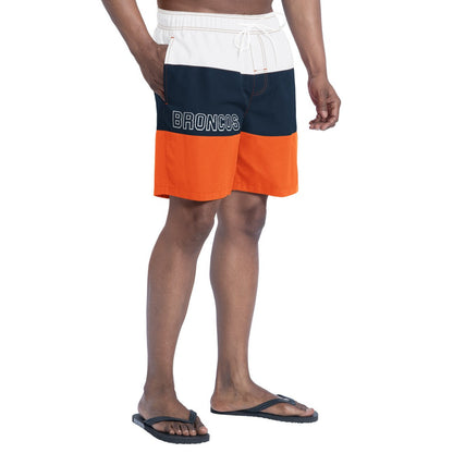 Denver Broncos G-III Sports by Carl Banks Sunrise Volley Swim Shorts - Orange/Navy cheap