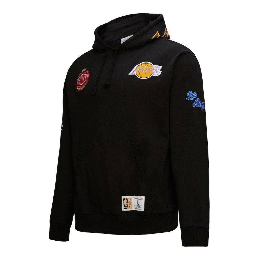 Los Angeles Lakers Hardwood Classics Blackout Collection Pullover Hoodie - Black | Mitchell & Ness shop