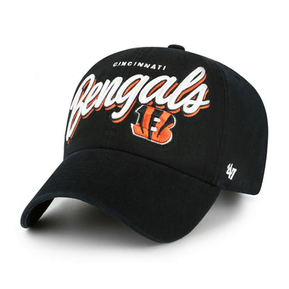 Cincinnati Bengals '47 Women's Ariana Clean Up Adjustable Hat - Black discount