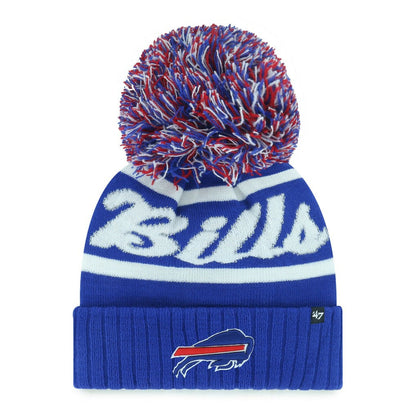 Buffalo Bills '47 Women's Spirited Cuffed Knit Hat with Pom - Royal outlet