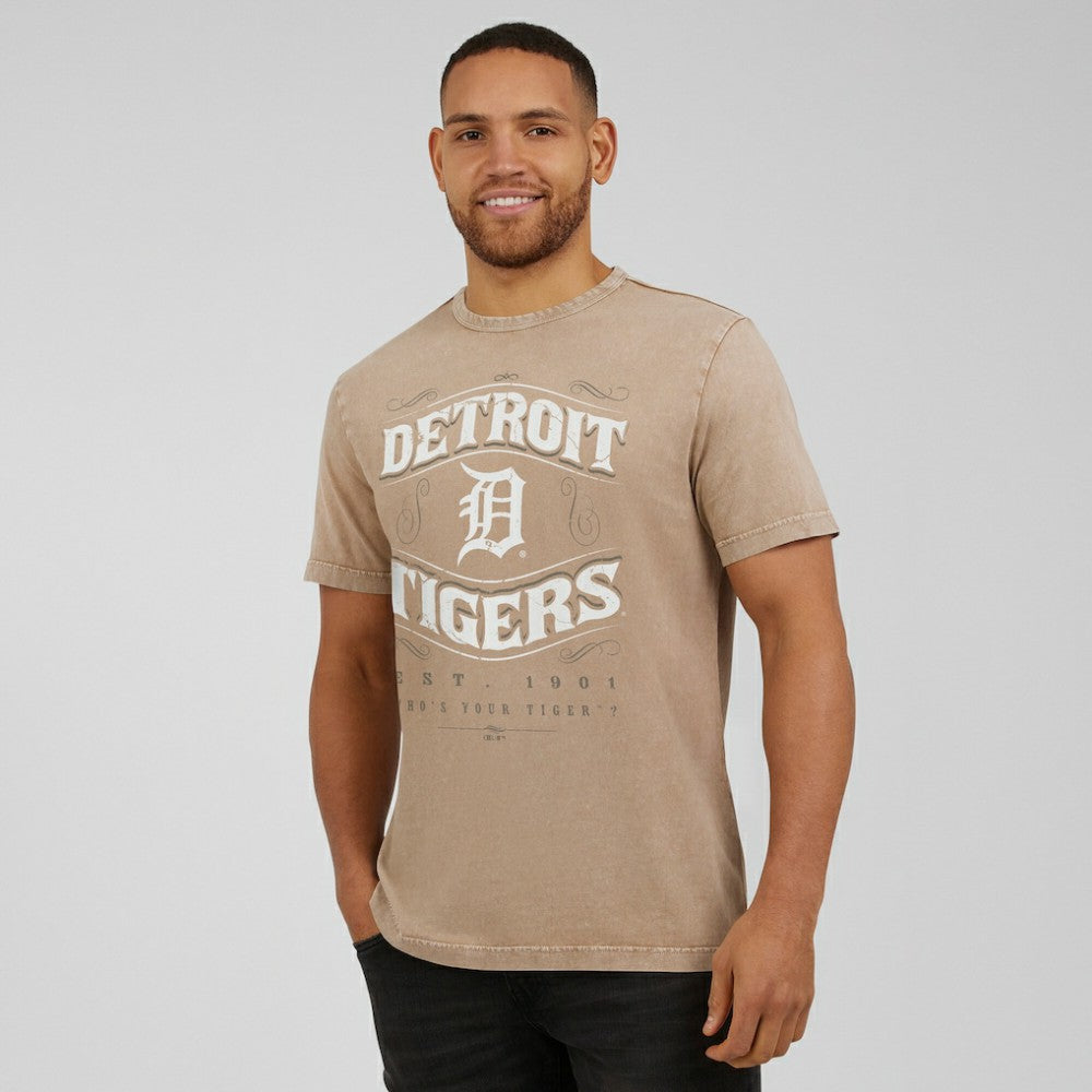 Detroit Tigers Darius Rucker Collection Sun Faded T-Shirt - Tan