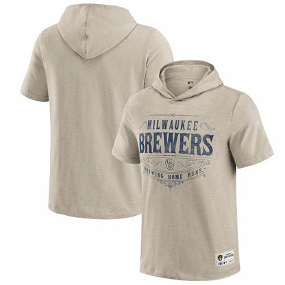 Milwaukee Brewers Darius Rucker Collection Hooded T-Shirt - Tan