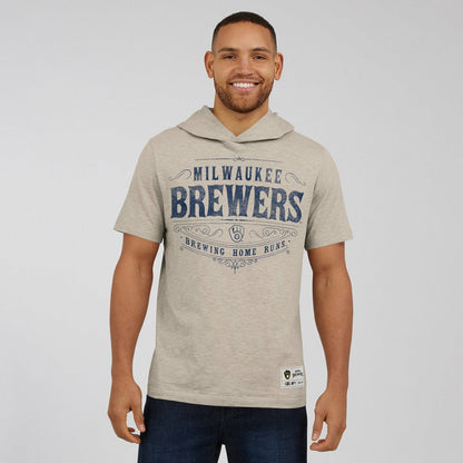 Milwaukee Brewers Darius Rucker Collection Hooded T-Shirt - Tan