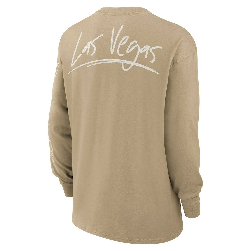 Las Vegas Raiders Essential Statement Max90 Long Sleeve T-Shirt - Tan | Nike online