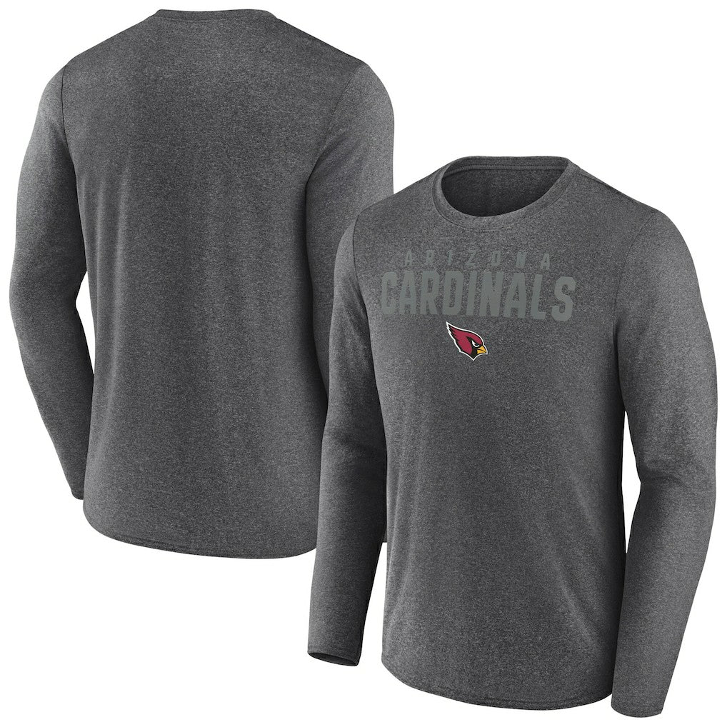 Arizona Cardinals Blackout Long Sleeve T-Shirt - Heather Charcoal for sale