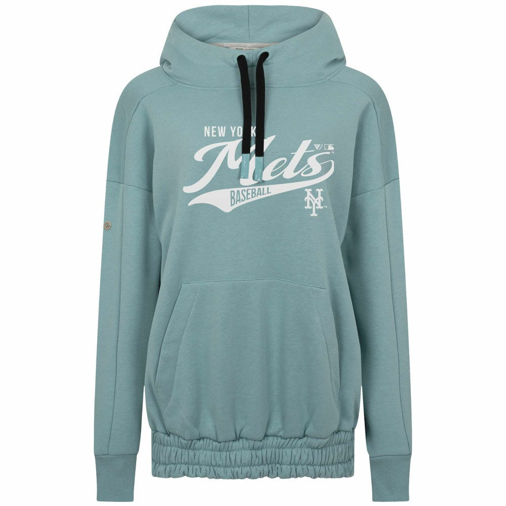 New York Mets Levelwear Women's Waterfall Glide Pullover Hoodie - Blue