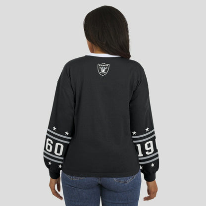 Las Vegas Raiders WEAR by Erin Andrews Women's Sport Long-Sleeve T-Shirt - Black outlet