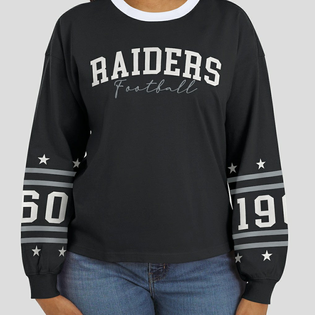 Las Vegas Raiders WEAR by Erin Andrews Women's Sport Long-Sleeve T-Shirt - Black outlet