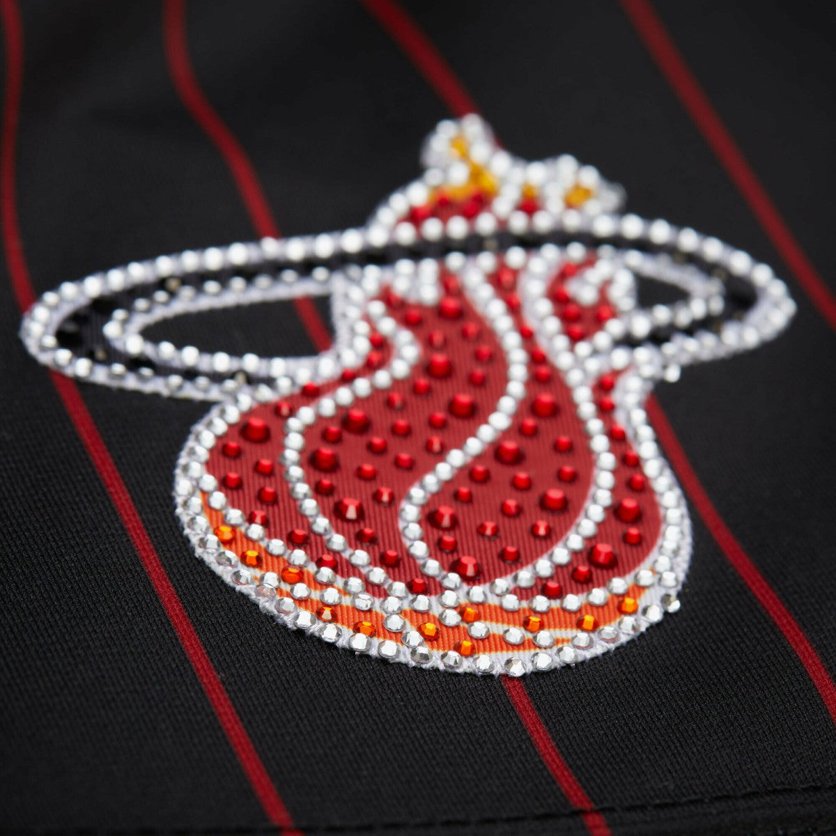 Dwyane Wade Miami Heat x DANNIJO Women's Cropped Football Fashion Jersey - Black | Mitchell & Ness discount