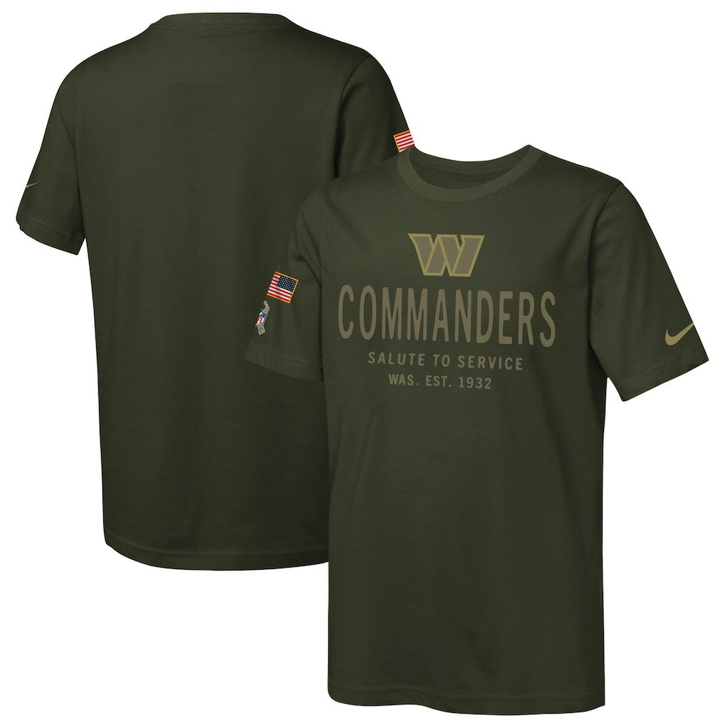 Washington Commanders Youth 2025 Salute to Service Sideline Dri-FIT T-Shirt - Olive | Nike on sale
