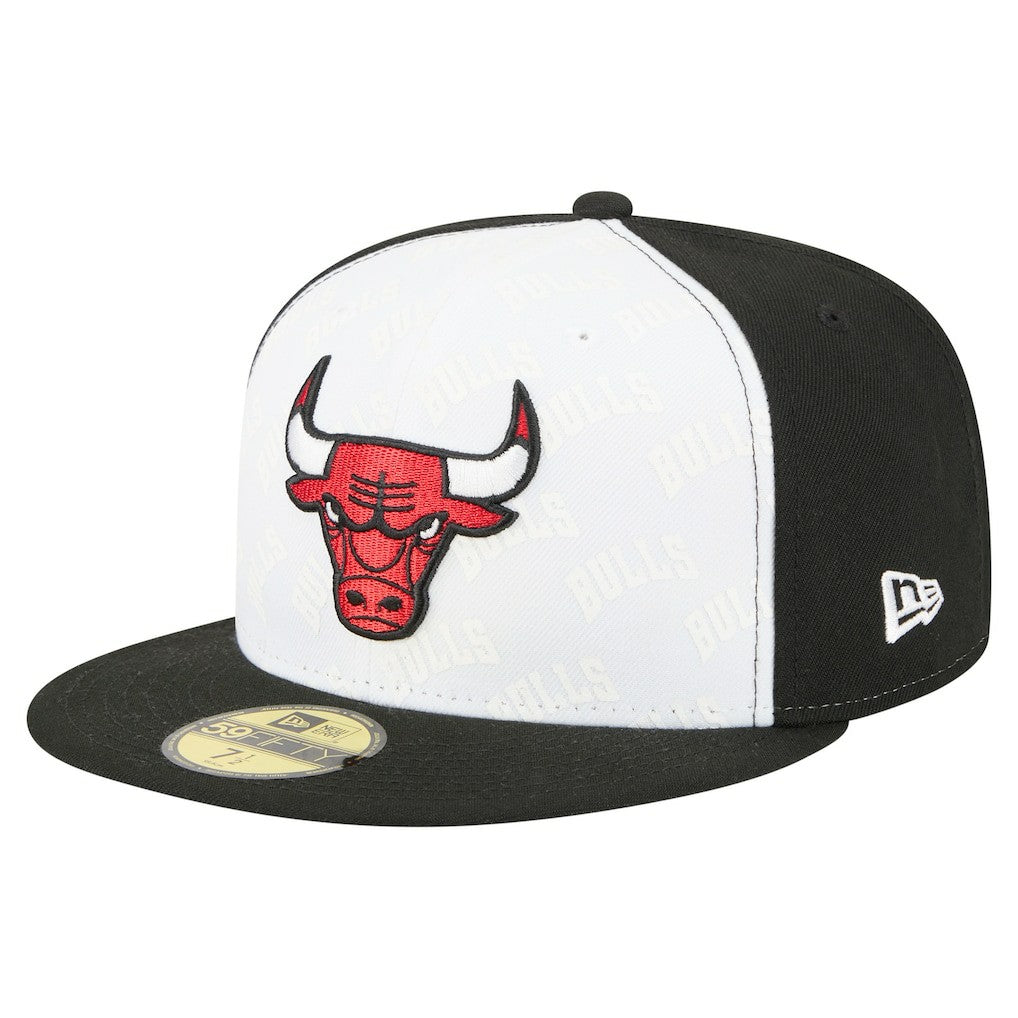 Chicago Bulls Repeat 59Fifty Fitted Hat - White/Black | New Era shop