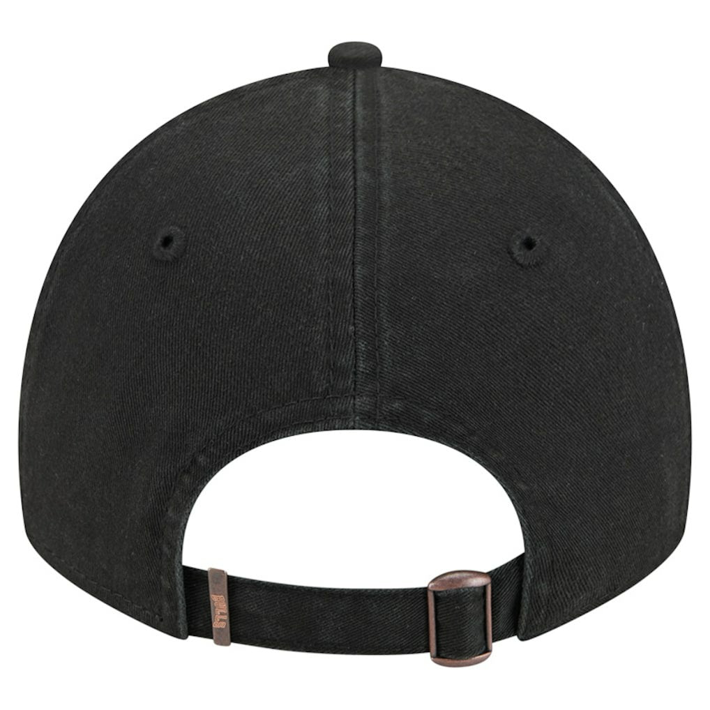 Chicago Bulls Stamp Fabric Applique 9TWENTY Adjustable Hat - Black | New Era sale