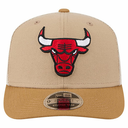 Chicago Bulls Two-Tone 9SEVENTY Adjustable Trucker Hat - Tan/Light Brown | New Era online