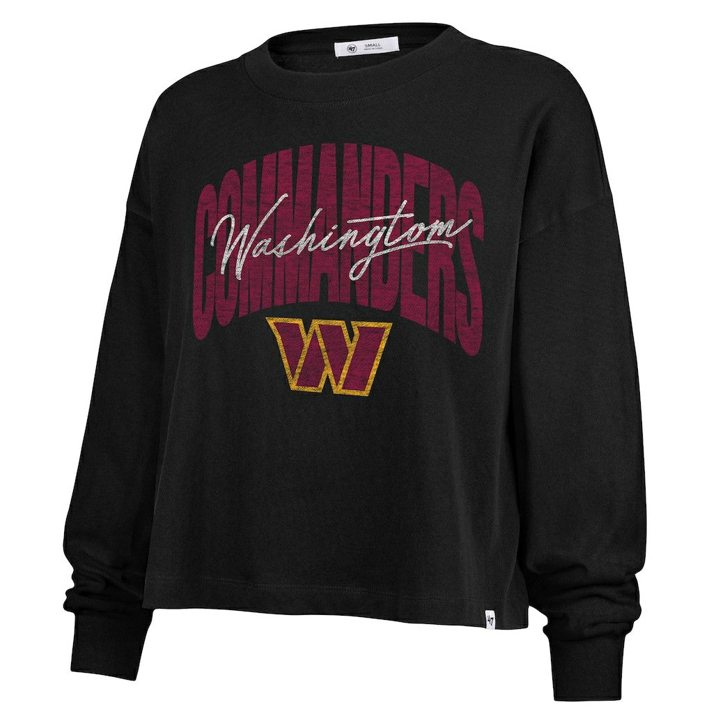 Washington Commanders '47 Women's Plus Size Muse Sydney Long Sleeve T-Shirt - Black discount