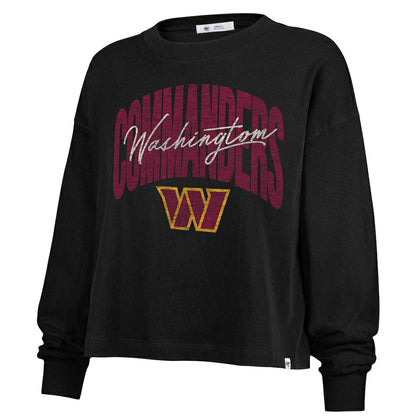 Washington Commanders '47 Women's Plus Size Muse Sydney Long Sleeve T-Shirt - Black discount